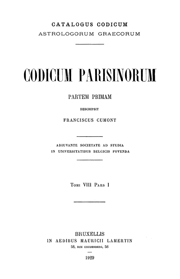 Cover of CCAG Vol. 8a