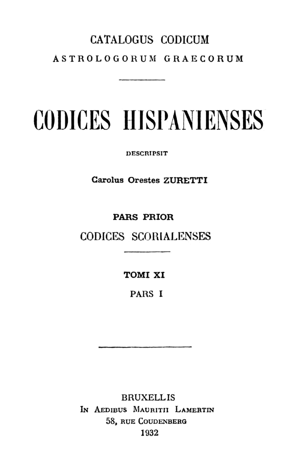 Cover of CCAG Vol. 11a