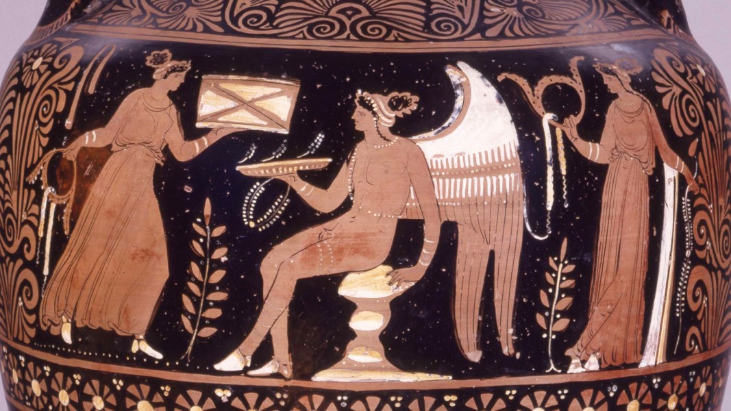 Ἔ&rho;&omega;&sigmaf;, &pi;&rho;&omicron;&sigma;&phi;&omicron;&rho;ὲ&sigmaf; &sigma;&tau;&epsilon;&phi;ά&nu;&omega;&nu;