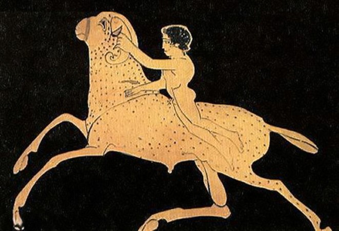 Ὁ &Phi;&rho;ῖ&xi;&omicron;&sigmaf; ἐ&pi;ὶ &Kappa;&rho;&iota;&omicron;ῦ