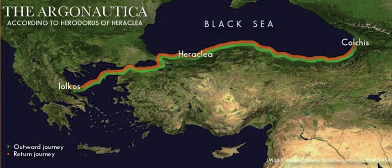 Ἡ &pi;&omicron;&rho;&epsilon;ί&alpha; &tau;ῶ&nu; Ἀ&rho;&gamma;&omicron;&nu;&alpha;&upsilon;&tau;ῶ&nu; &kappa;&alpha;&tau;ὰ Ἡ&rho;ό&delta;&omega;&rho;&omicron;