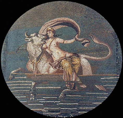 &Epsilon;ὐ&rho;ώ&pi;&eta; ἐ&pi;ὶ &tau;&alpha;ύ&rho;&omicron;&upsilon;, &psi;&eta;&phi;&iota;&delta;&omega;&tau;ό