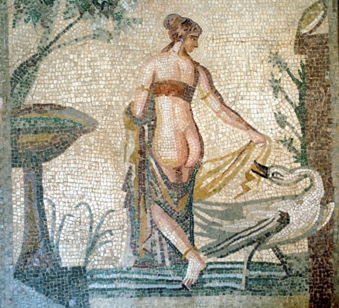 Ἡ &Lambda;ή&delta;&alpha; &kappa;&alpha;ὶ ὁ &Kappa;ύ&kappa;&nu;&omicron;&sigmaf;, &psi;&eta;&phi;&iota;&delta;&omega;&tau;ό