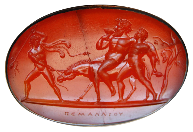 &Delta;&iota;ό&nu;&upsilon;&sigma;&omicron;&sigmaf; ἐ&pi;&iota;&beta;&alpha;ί&nu;&omega;&nu; ὄ&nu;&omicron;&upsilon;, &kappa;ό&sigma;&mu;&eta;&mu;&alpha;