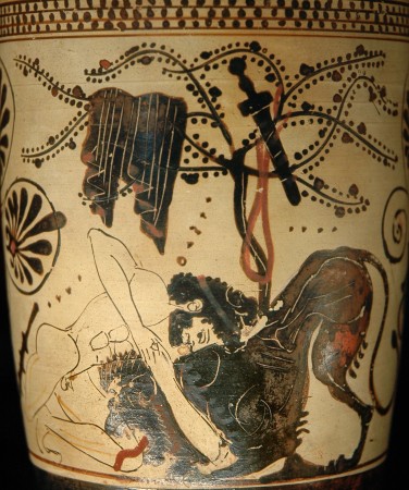 Ἡ &pi;ά&lambda;&eta; &tau;&omicron;ῦ Ἡ&rho;&alpha;&kappa;&lambda;έ&omicron;&upsilon;&sigmaf; &mu;ὲ &tau;ὸ&nu; &Lambda;έ&omicron;&nu;&tau;&alpha;