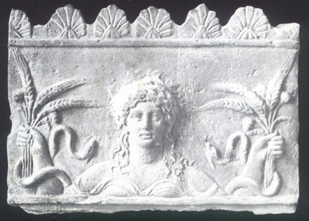 &Delta;ή&mu;&eta;&tau;&rho;&alpha; Ἐ&lambda;&epsilon;&upsilon;&sigma;&iota;&nu;ί&alpha; &phi;έ&rho;&omicron;&upsilon;&sigma;&alpha; &sigma;&tau;ά&chi;&upsilon; &kappa;&alpha;ὶ &mu;ή&kappa;&omega;&nu;&alpha;