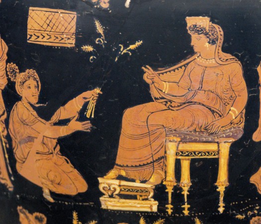 &Delta;ή&mu;&eta;&tau;&rho;&alpha; ἔ&nu;&theta;&rho;&omicron;&nu;&omicron;&sigmaf; &kappa;&alpha;ὶ &Mu;&epsilon;&tau;ά&nu;&epsilon;&iota;&rho;&alpha;