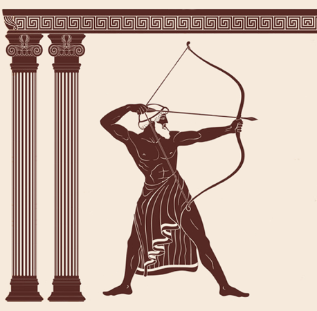 &Tau;&omicron;&xi;ό&tau;&eta;&sigmaf;, ἀ&gamma;&gamma;&epsilon;&iota;&omicron;&gamma;&rho;&alpha;&phi;ί&alpha;