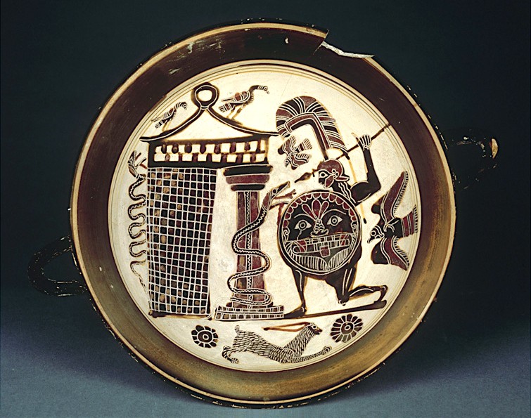 Ὁ Ἀ&pi;ό&lambda;&lambda;&omega;&nu; &sigma;&kappa;&omicron;&tau;ώ&nu;&epsilon;&iota; &tau;ὸ&nu; &Pi;ύ&theta;&omega;&nu;&alpha;