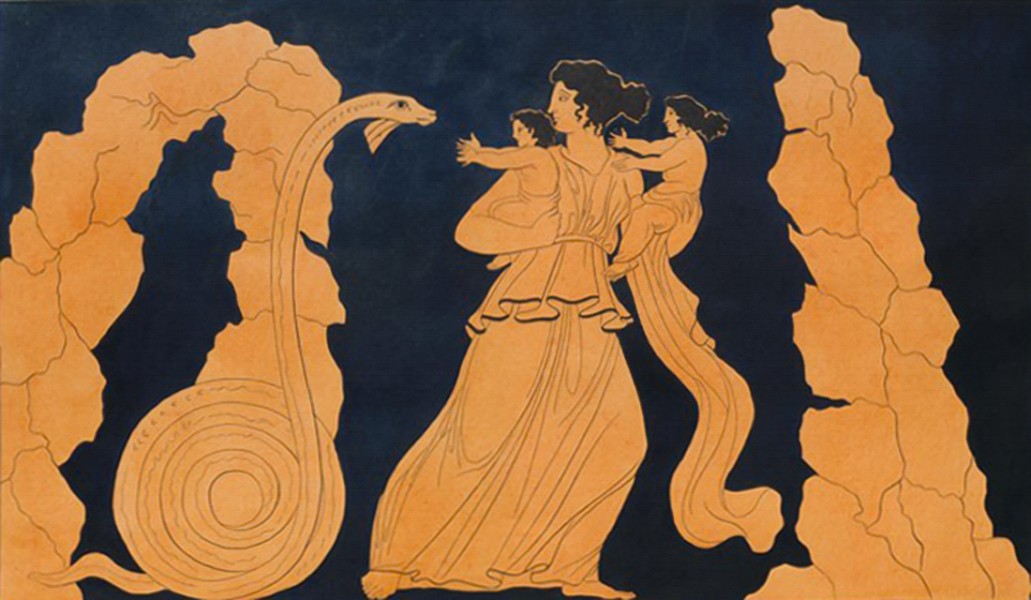 Ἡ &Lambda;&eta;&tau;ὼ &delta;&iota;&alpha;&phi;&epsilon;ύ&gamma;&epsilon;&iota; ἀ&pi;ὸ &tau;ὸ&nu; &Pi;ύ&theta;&omega;&nu;&alpha;