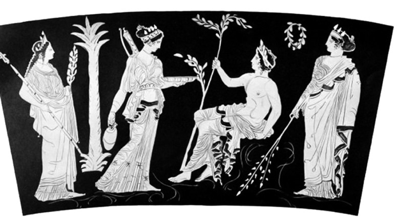 Ἀ&pi;ό&lambda;&lambda;&omega;&nu;, Ἄ&rho;&tau;&epsilon;&mu;&iota;&sigmaf;, &Lambda;&eta;&tau;ὼ &kappa;&alpha;ὶ &Delta;ῆ&lambda;&omicron;&sigmaf;